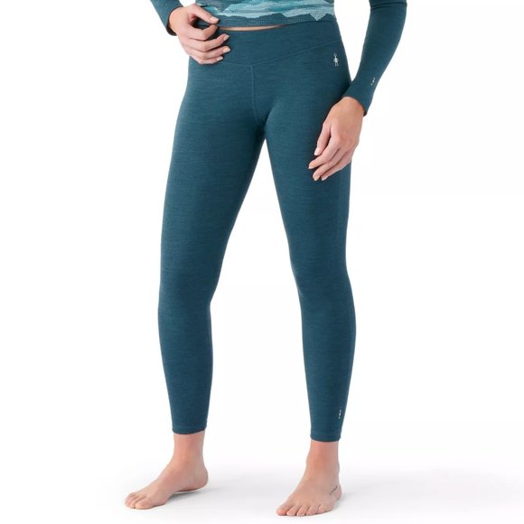 Smartwool Pants - Smartwool Teal Thermal Merino Wool Ski Base Layer MidRise Bottom Leggings